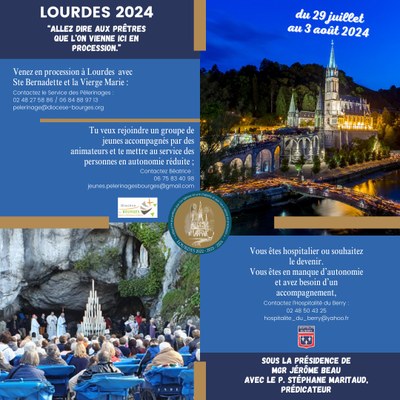 Pèlerinage diocésain à Lourdes du 27 juillet au 3 août 2024